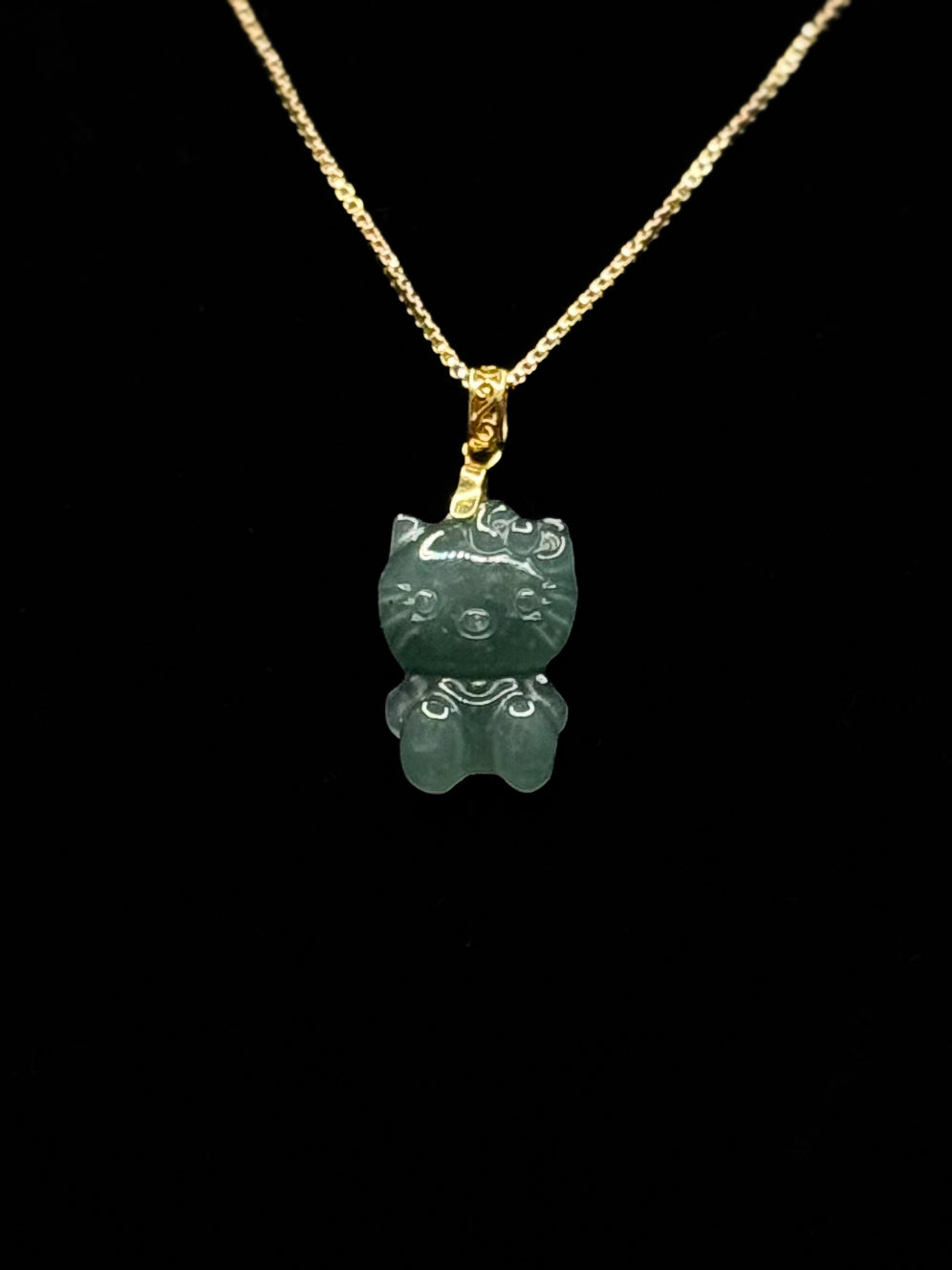 Hello Kitty Jade Pendant