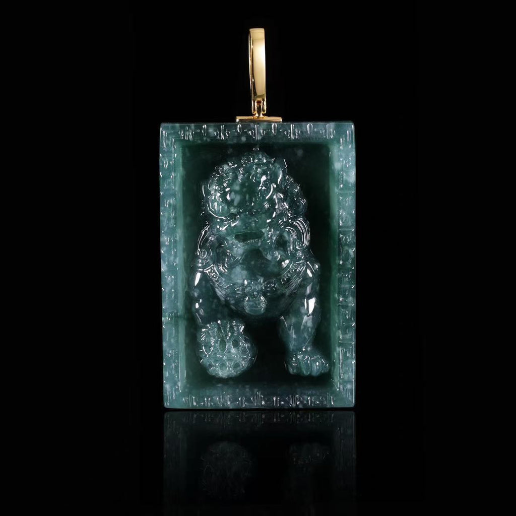 Fu Dog Jade Pendant