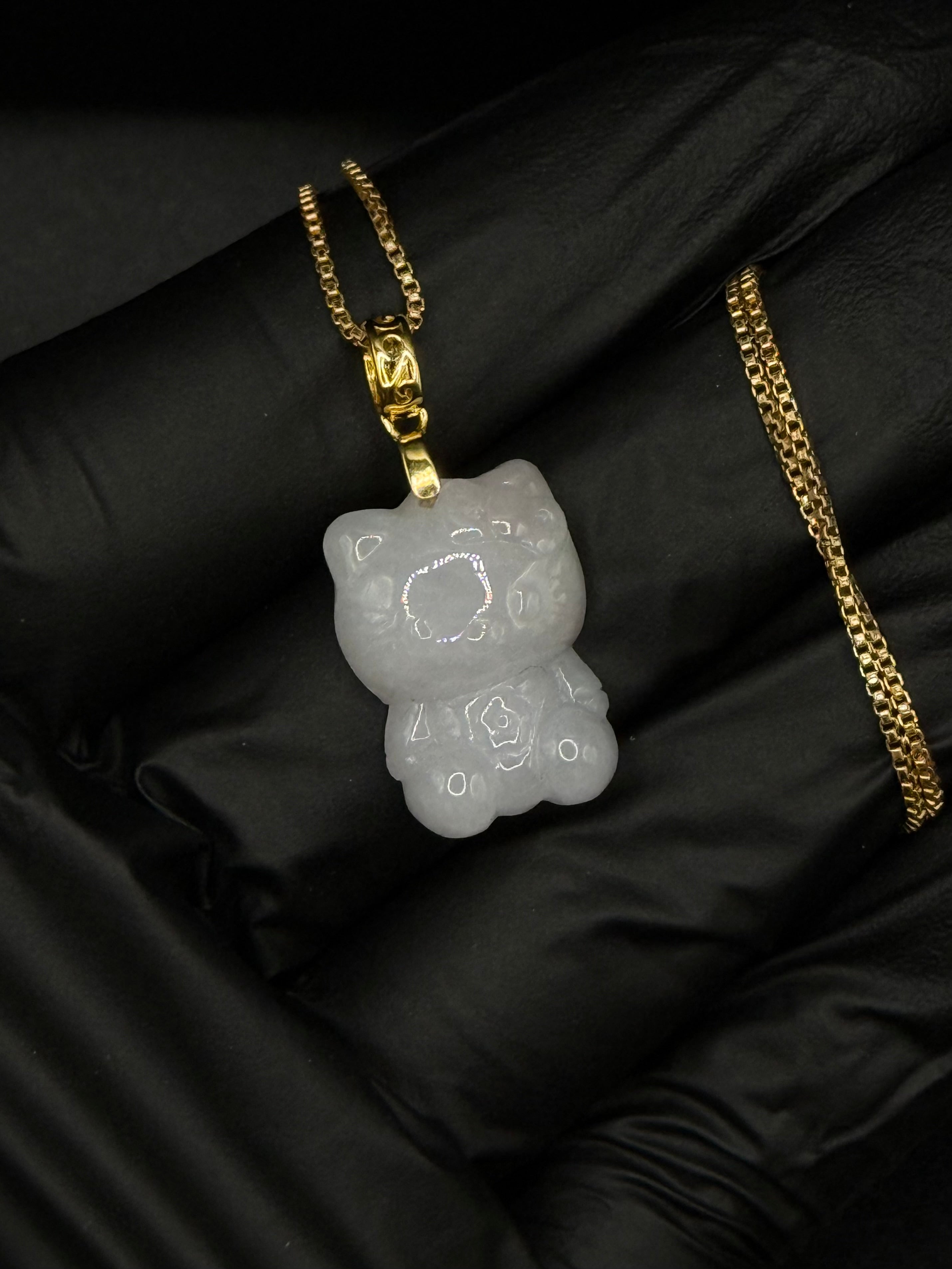 Hello Kitty Jade Pendant
