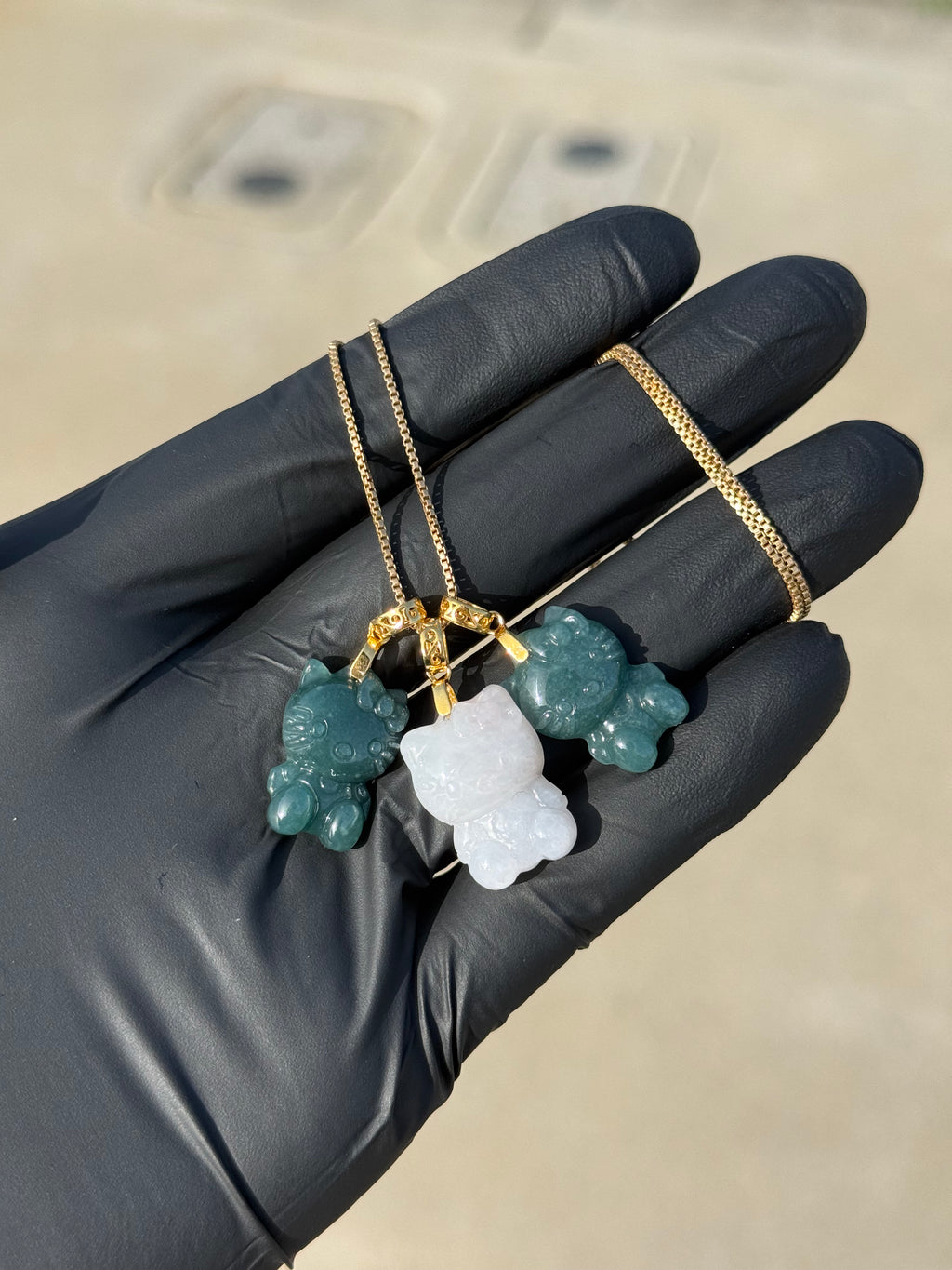 Hello Kitty Jade Pendant