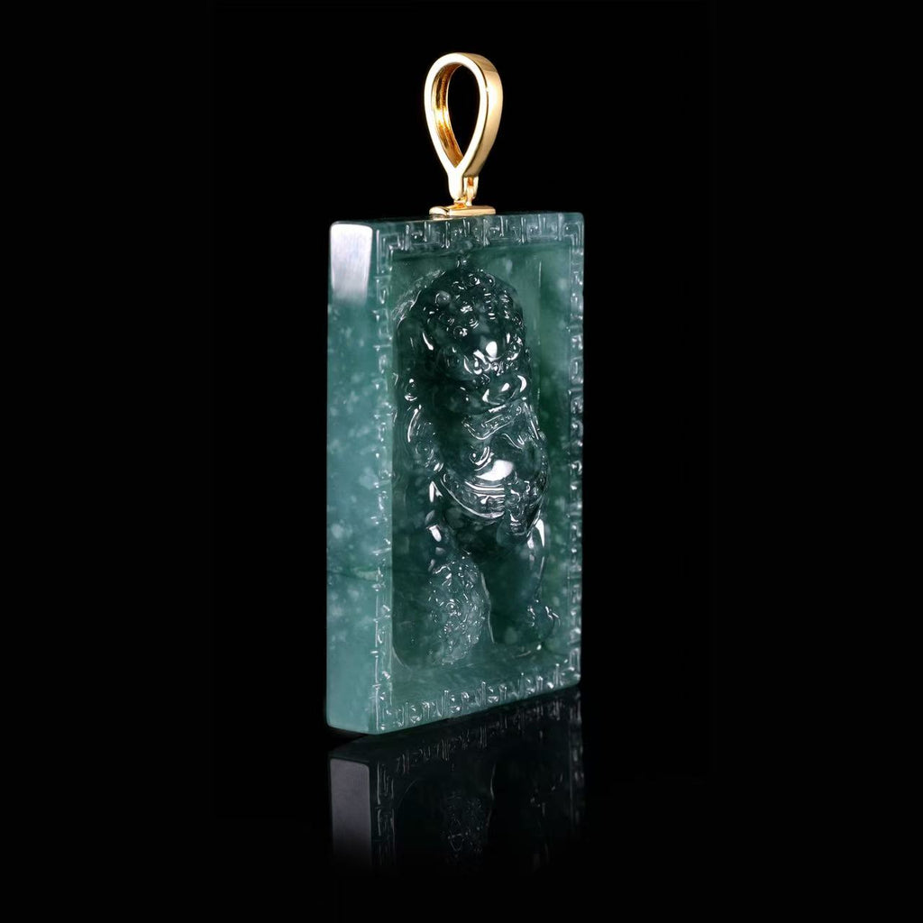 Fu Dog Jade Pendant